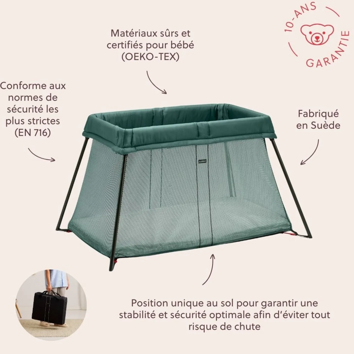 BabyBjörn Lit parapluie Light Vert Foncé