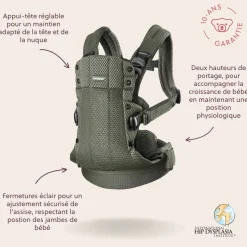 BabyBjörn Porte-bébé Harmony Mesh 3D Vert Foncé