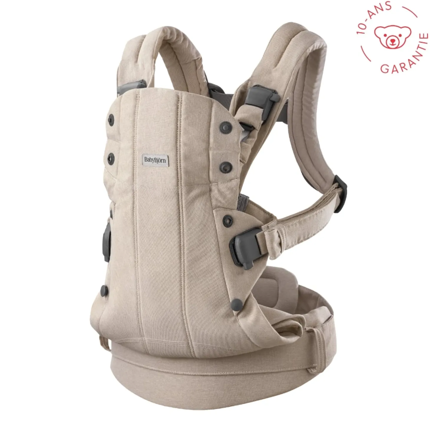 BabyBjörn Porte-bébé harmony mélange tissé chiné Beige Clair