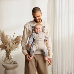 BabyBjörn Porte-bébé harmony mélange tissé chiné Beige Clair
