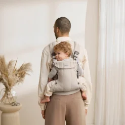 BabyBjörn Porte-bébé harmony mélange tissé chiné Beige Clair