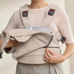 BabyBjörn Porte-bébé harmony mélange tissé chiné Beige Clair