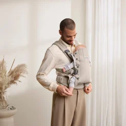 BabyBjörn Porte-bébé harmony mélange tissé chiné Beige Clair