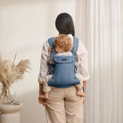 BabyBjörn Porte-bébé harmony mélange tissé chiné Bleu clair