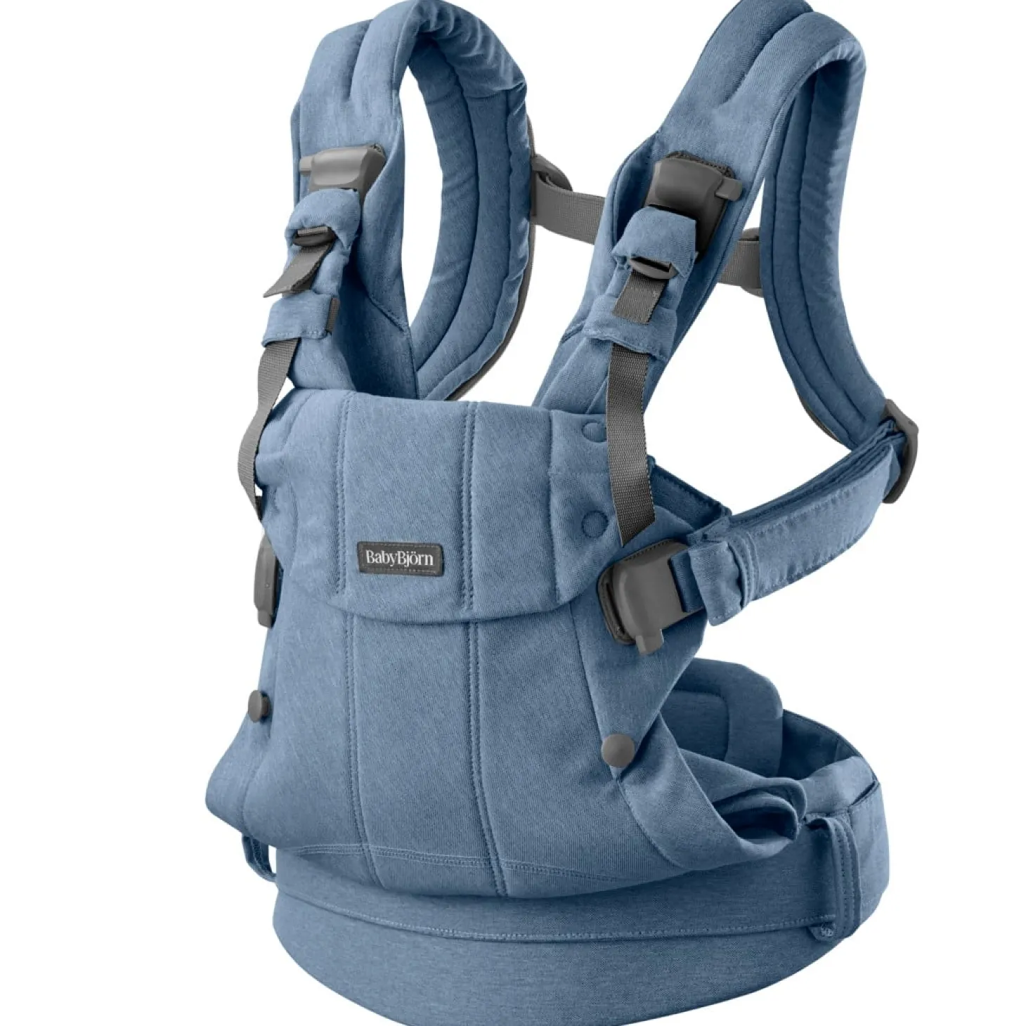 BabyBjörn Porte-bébé harmony mélange tissé chiné Bleu clair