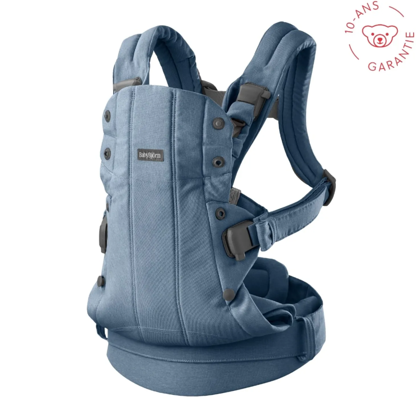 BabyBjörn Porte-bébé harmony mélange tissé chiné Bleu clair