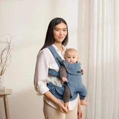 BabyBjörn Porte-bébé harmony mélange tissé chiné Bleu clair