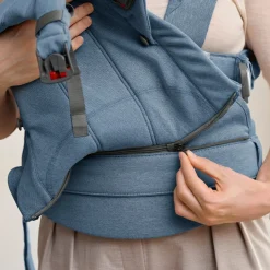 BabyBjörn Porte-bébé harmony mélange tissé chiné Bleu clair