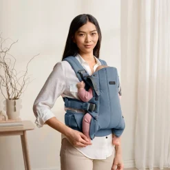 BabyBjörn Porte-bébé harmony mélange tissé chiné Bleu clair