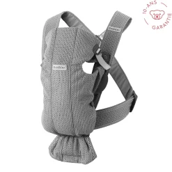 BabyBjörn Porte-bébé Mini Gris, Mesh 3D