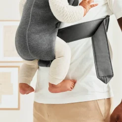 BabyBjörn Porte-bébé Mini Jersey Gris Foncé, Jersey 3D