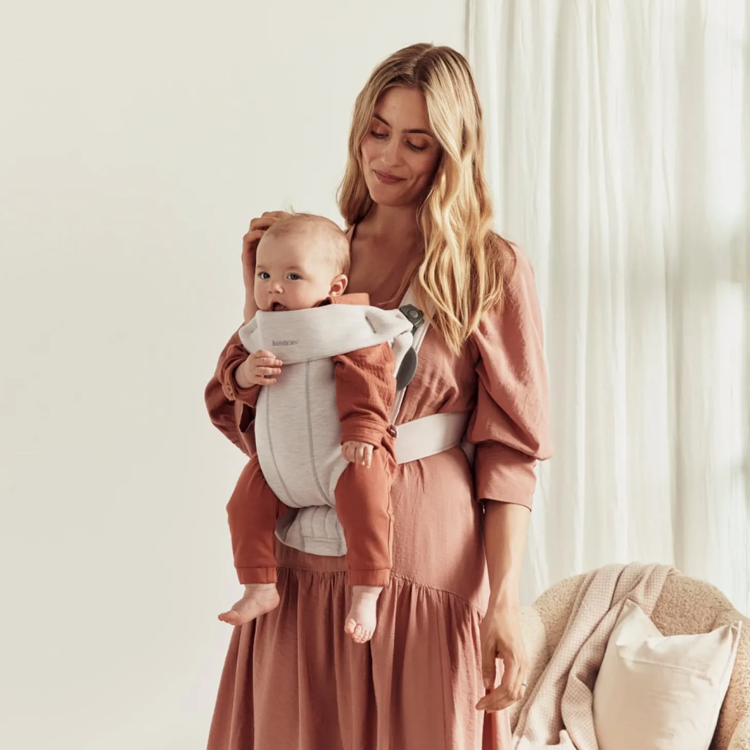 BabyBjörn Porte-bébé Mini Jersey Beige Clair