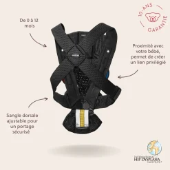 BabyBjörn Porte-bébé mini tissé Noir