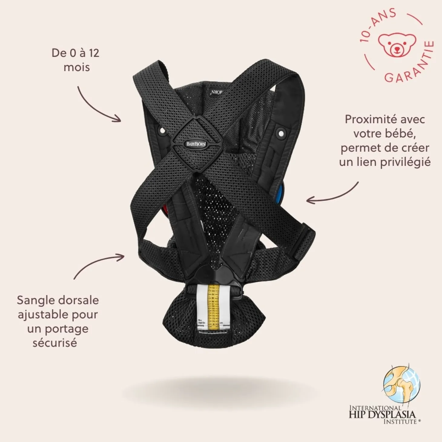 BabyBjörn Porte-bébé mini tissé Noir