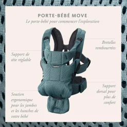 BabyBjörn Porte-bébé Move Gris, Mesh 3D