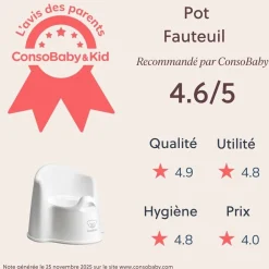 BabyBjörn Pot fauteuil Blanc/Gris