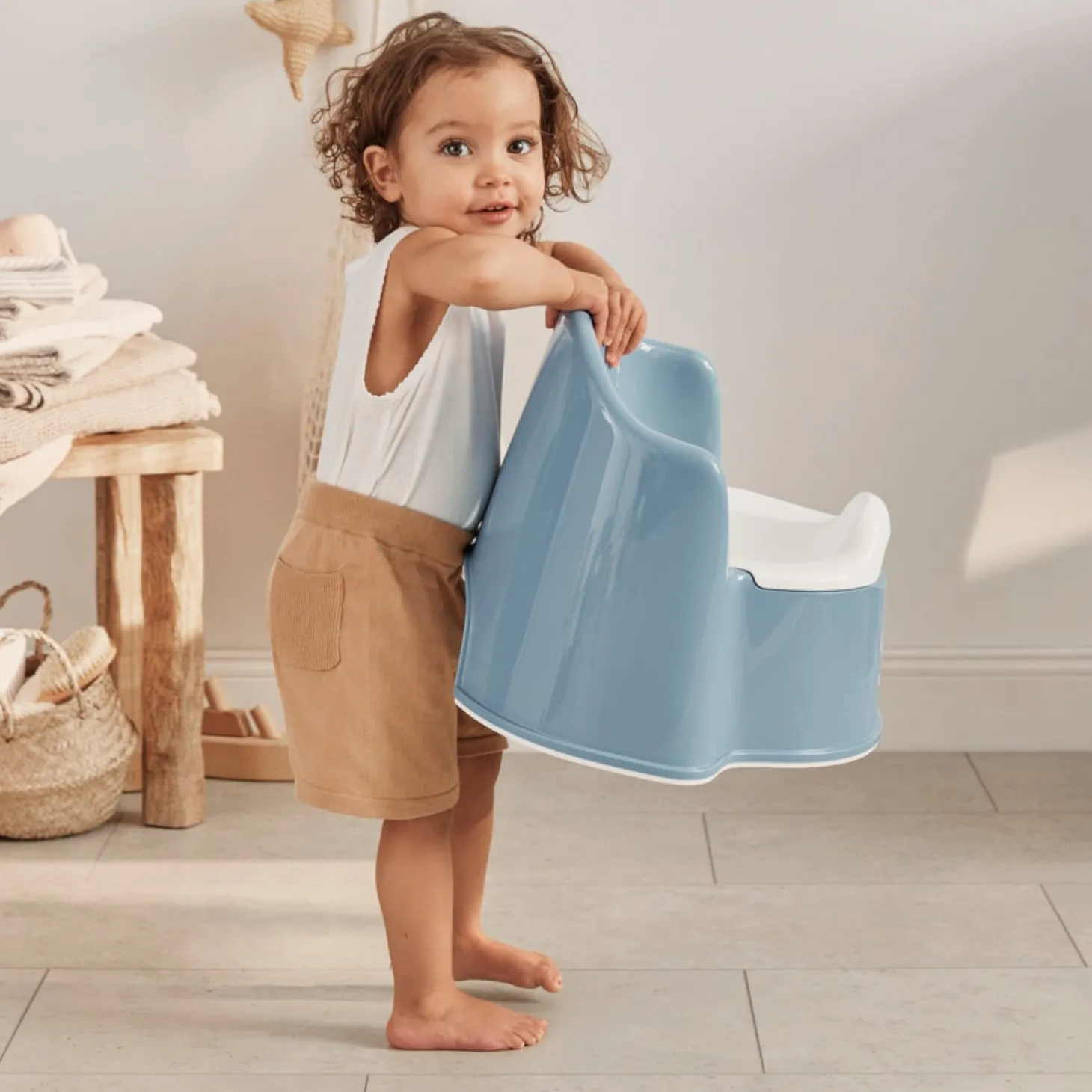 BabyBjörn Pot fauteuil Bleu Profond/Blanc
