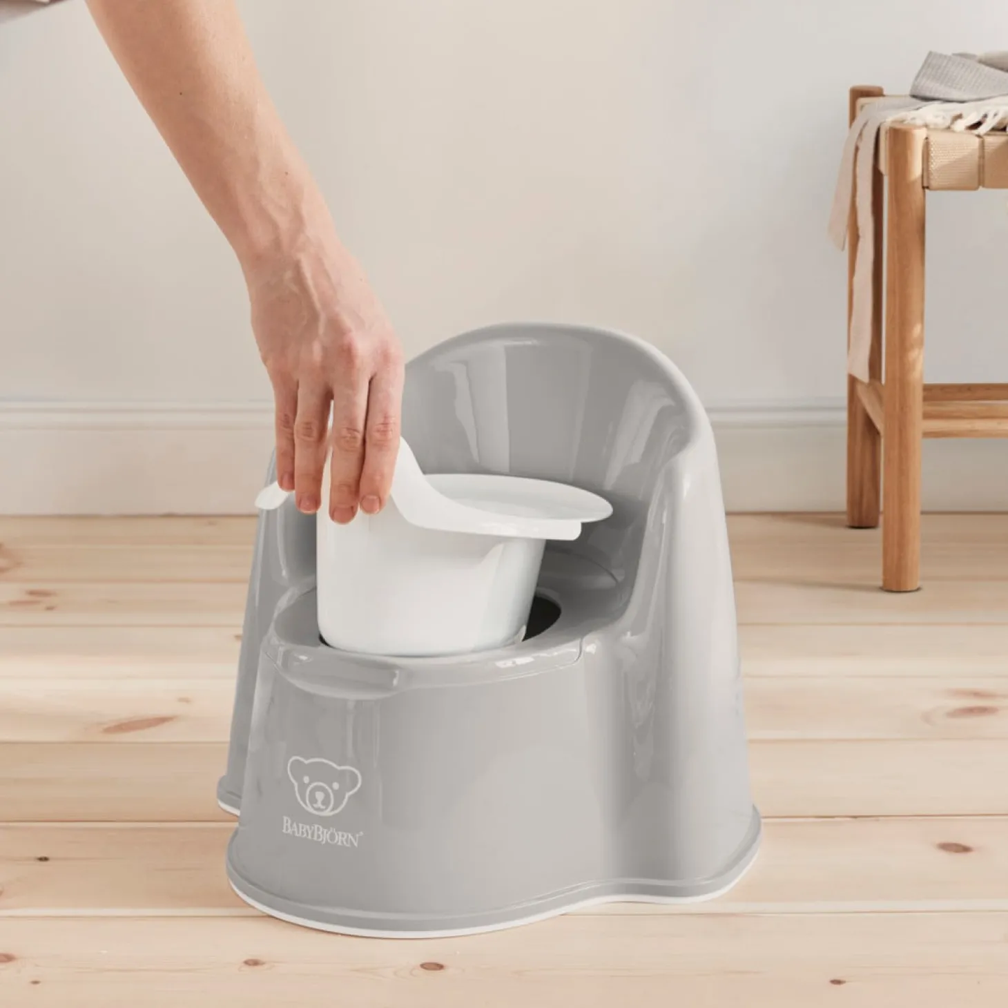 BabyBjörn Pot fauteuil Gris/Blanc