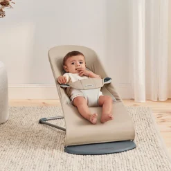BabyBjörn Transat bébé balance soft tissé Kaki/Beige