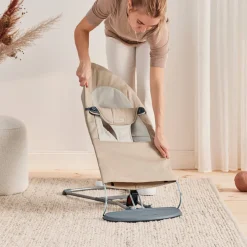 BabyBjörn Transat bébé balance soft tissé Kaki/Beige