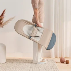 BabyBjörn Transat bébé balance soft tissé Kaki/Beige