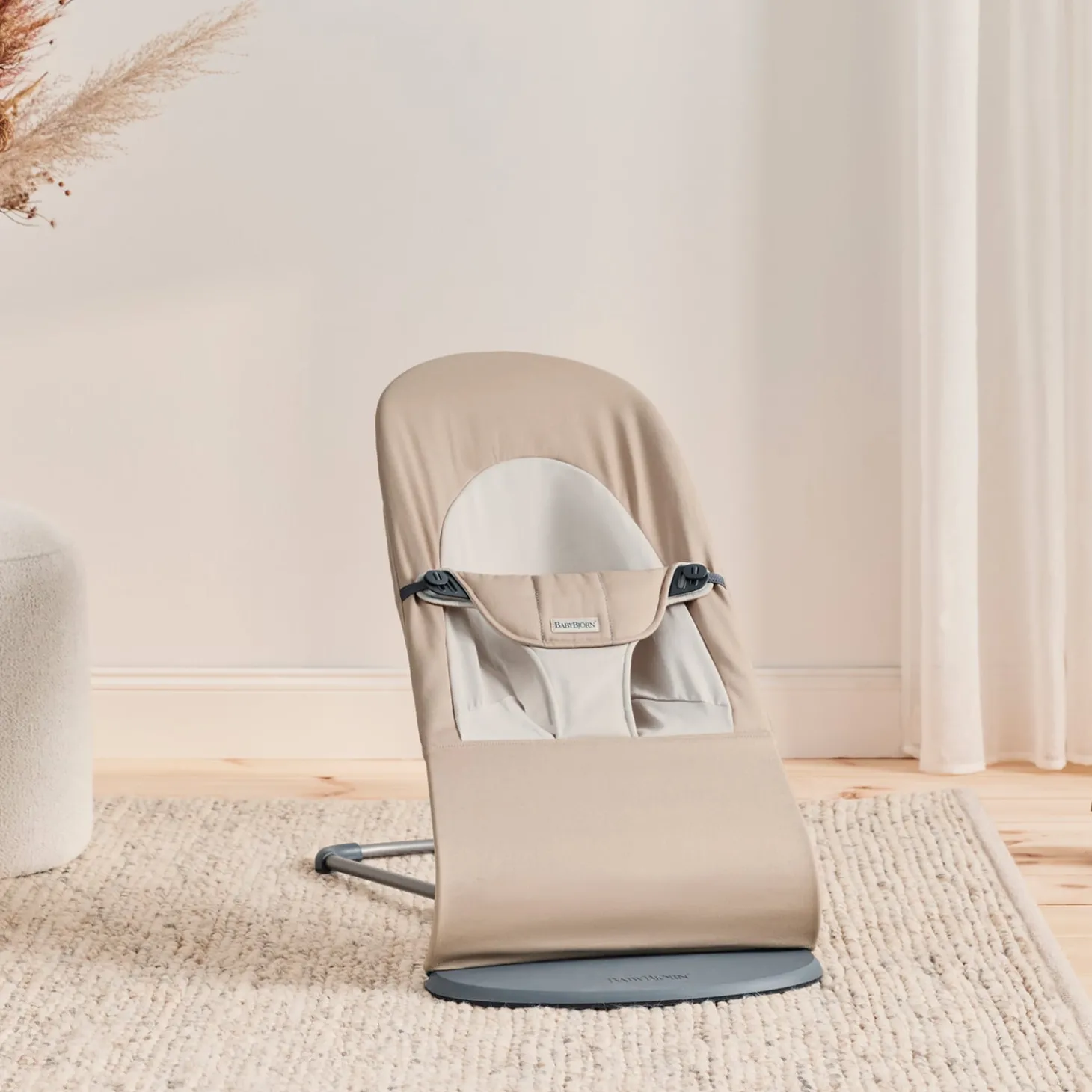 BabyBjörn Transat bébé balance soft tissé Kaki/Beige