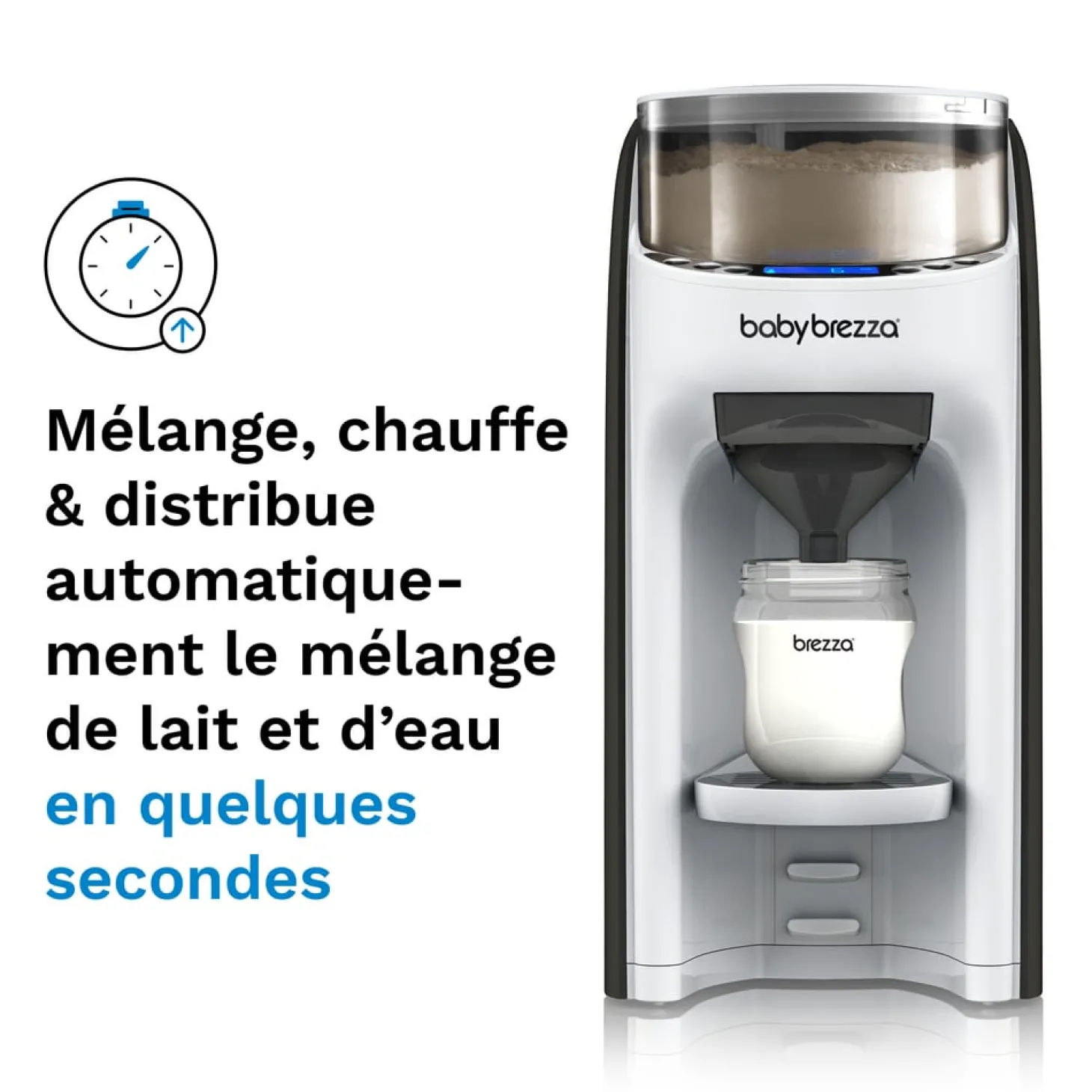 Baby Brezza Formula Pro Advanced + Kit Entonnoir Blanc/Noir