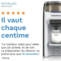 Baby Brezza Formula Pro Advanced + Kit Entonnoir Blanc/Noir