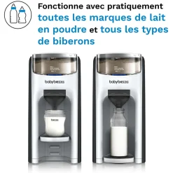 Baby Brezza Formula Pro Advanced + Kit Entonnoir Blanc/Noir