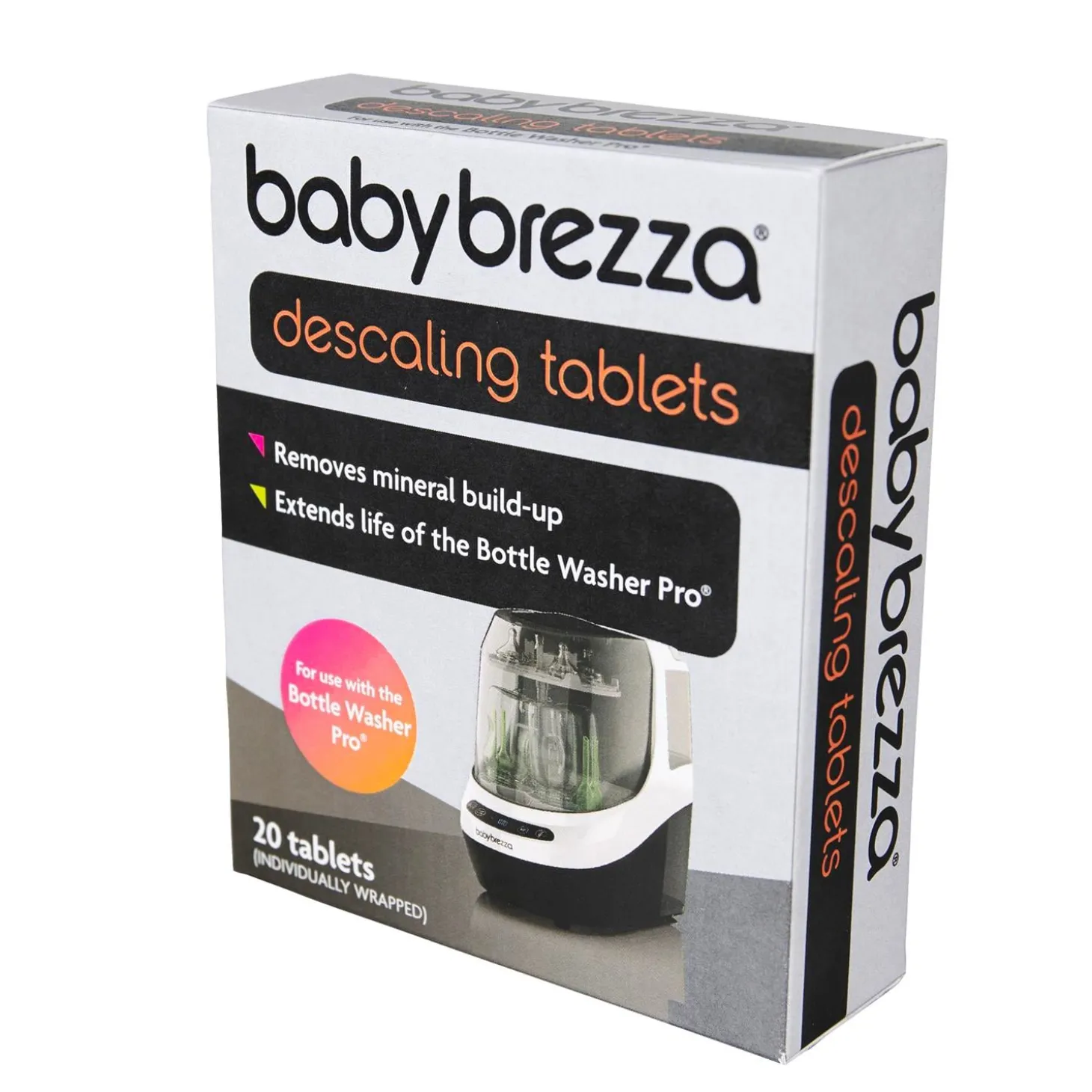 Baby Brezza Pastilles détartrage x20 Lave-bouteille Pro Blanc