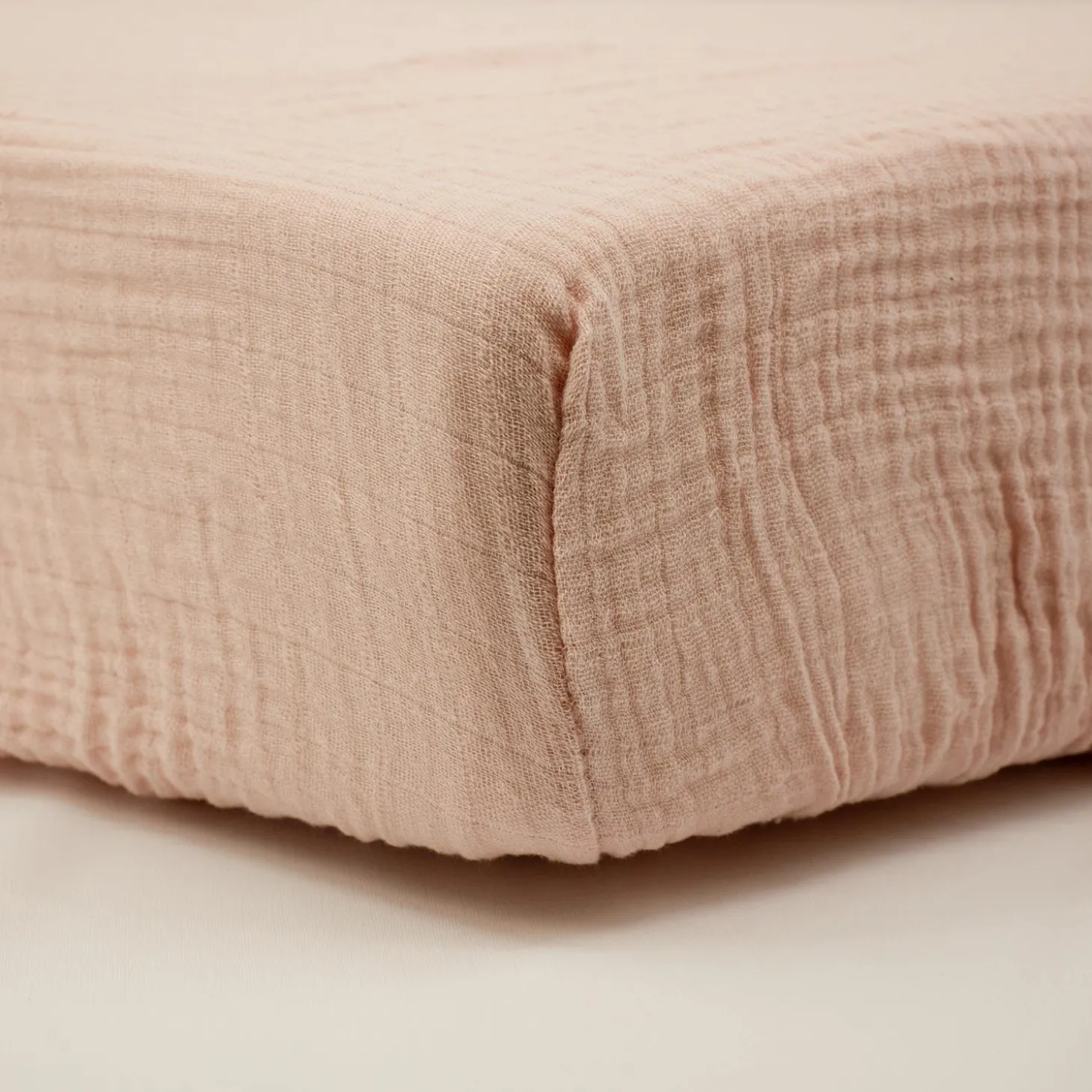 BabyCalin Drap Housse Double Gaze Vieux Rose 70x140 cm