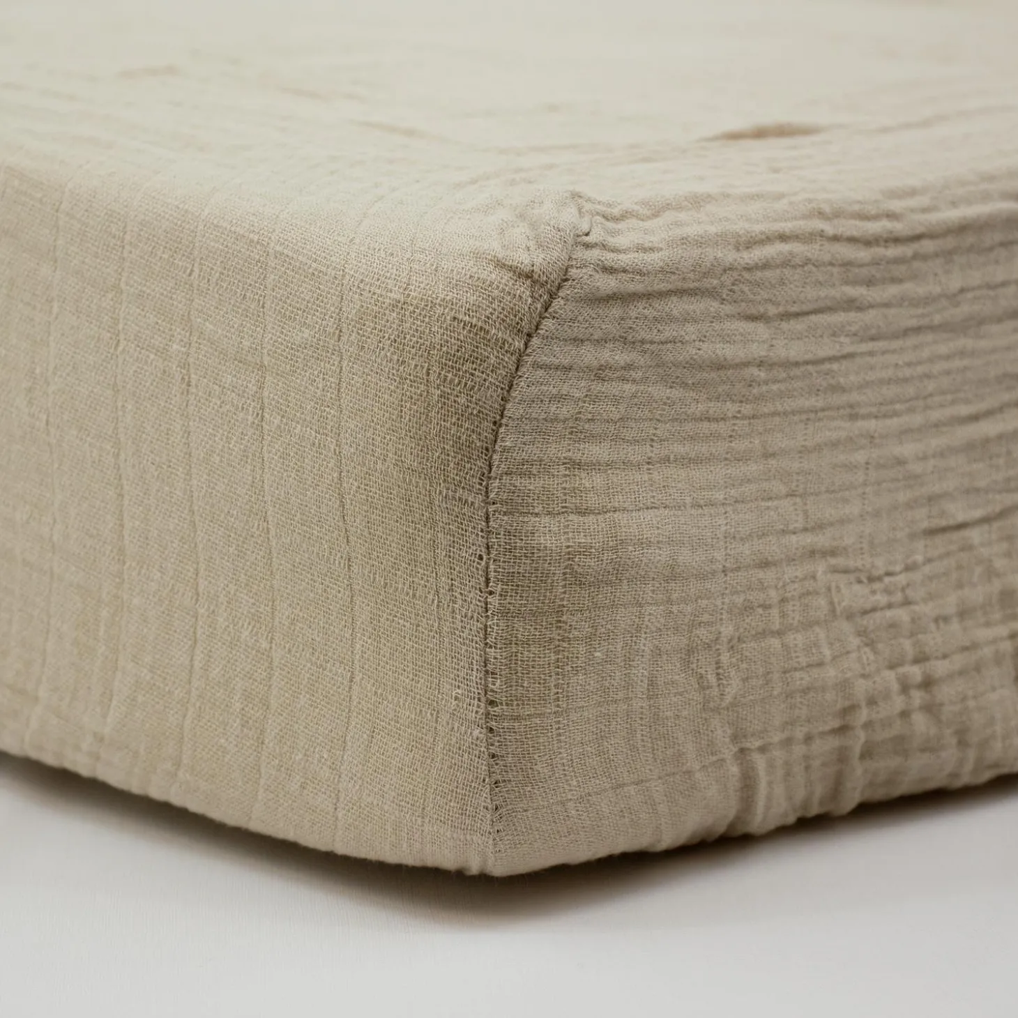 BabyCalin Drap Housse Double Gaze Taupe 60x120 cm