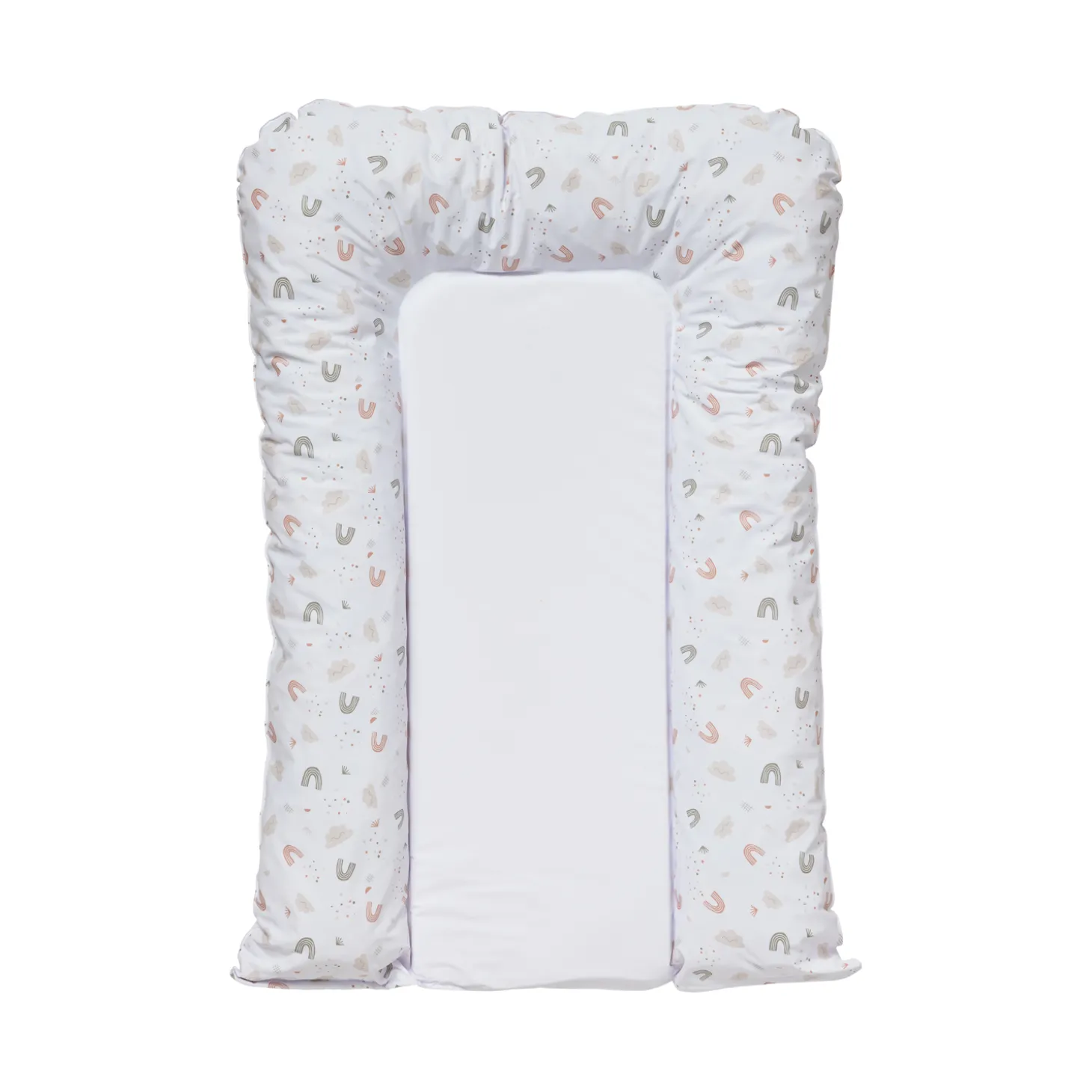 BabyCalin Matelas à langer Flocons Arc en ciel 50x70 cm