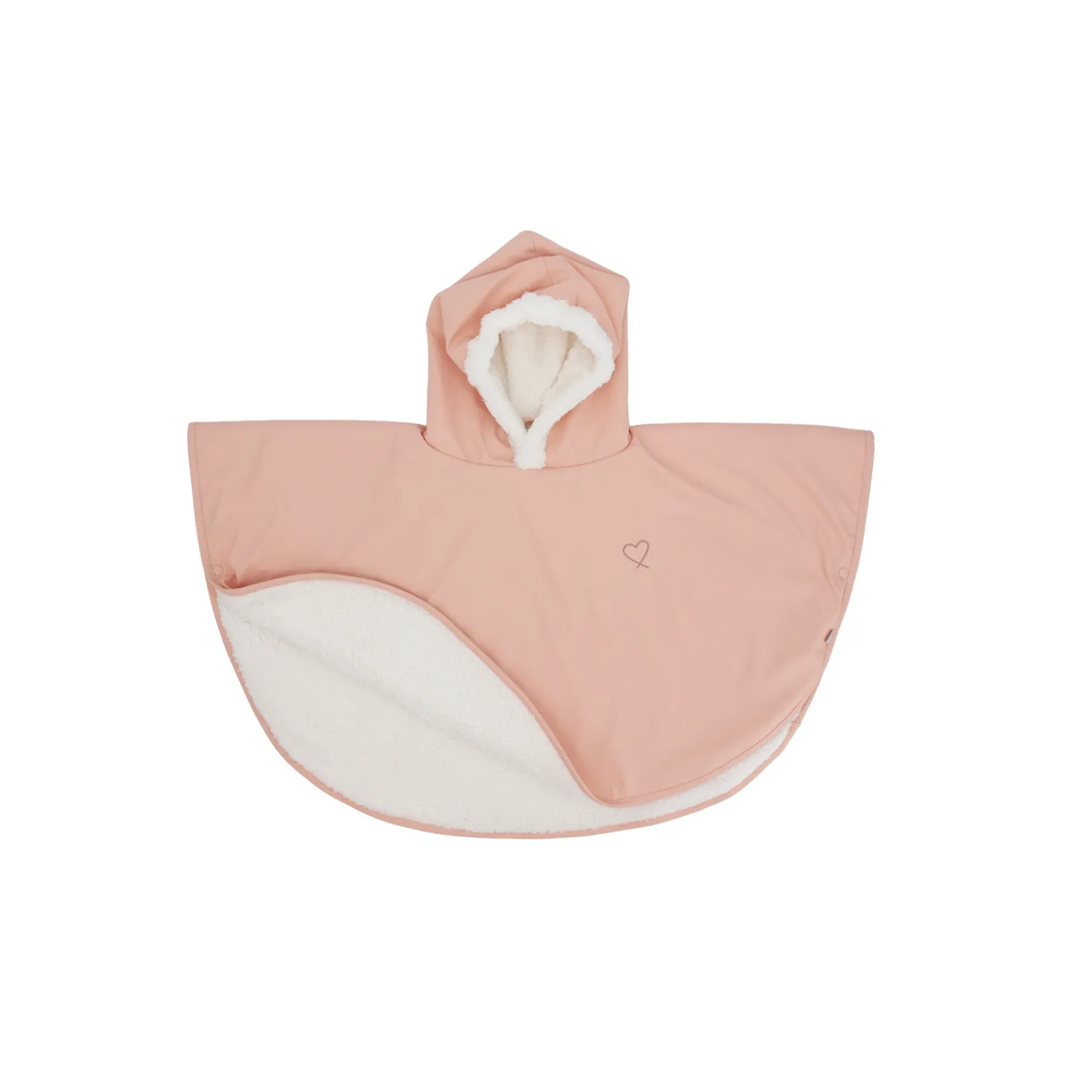 BabyCalin Poncho Malin Rosée Coeur 9 mois