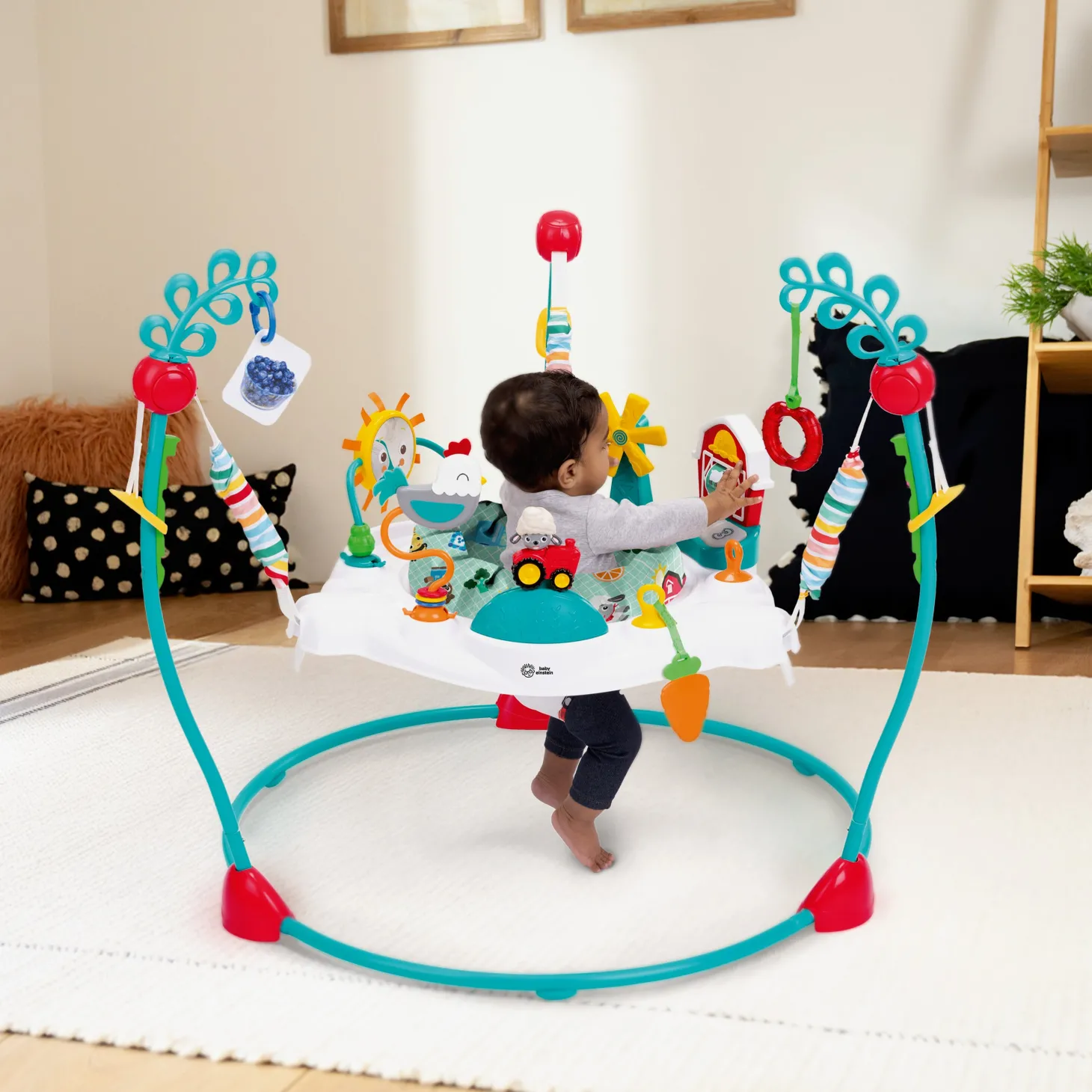 Baby Einstein Centre d'activités 2-en-1 Jump & Learn Barnyard Multicolore