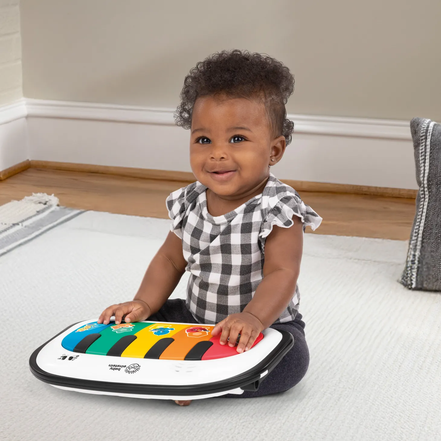 Baby Einstein Rehausseur et siège au sol 4-en-1 Tappin' Tunes Learn-to-Sit Multicolore