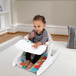 Baby Einstein Rehausseur et siège au sol 4-en-1 Tappin' Tunes Learn-to-Sit Multicolore