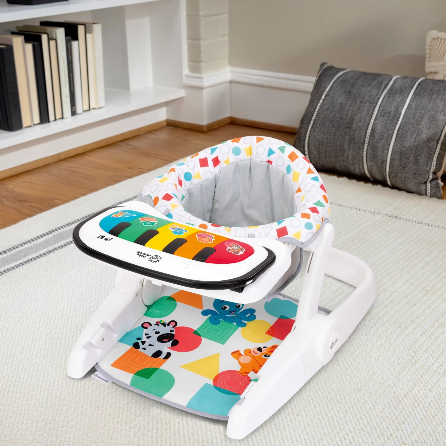 Baby Einstein Rehausseur et siège au sol 4-en-1 Tappin' Tunes Learn-to-Sit Multicolore
