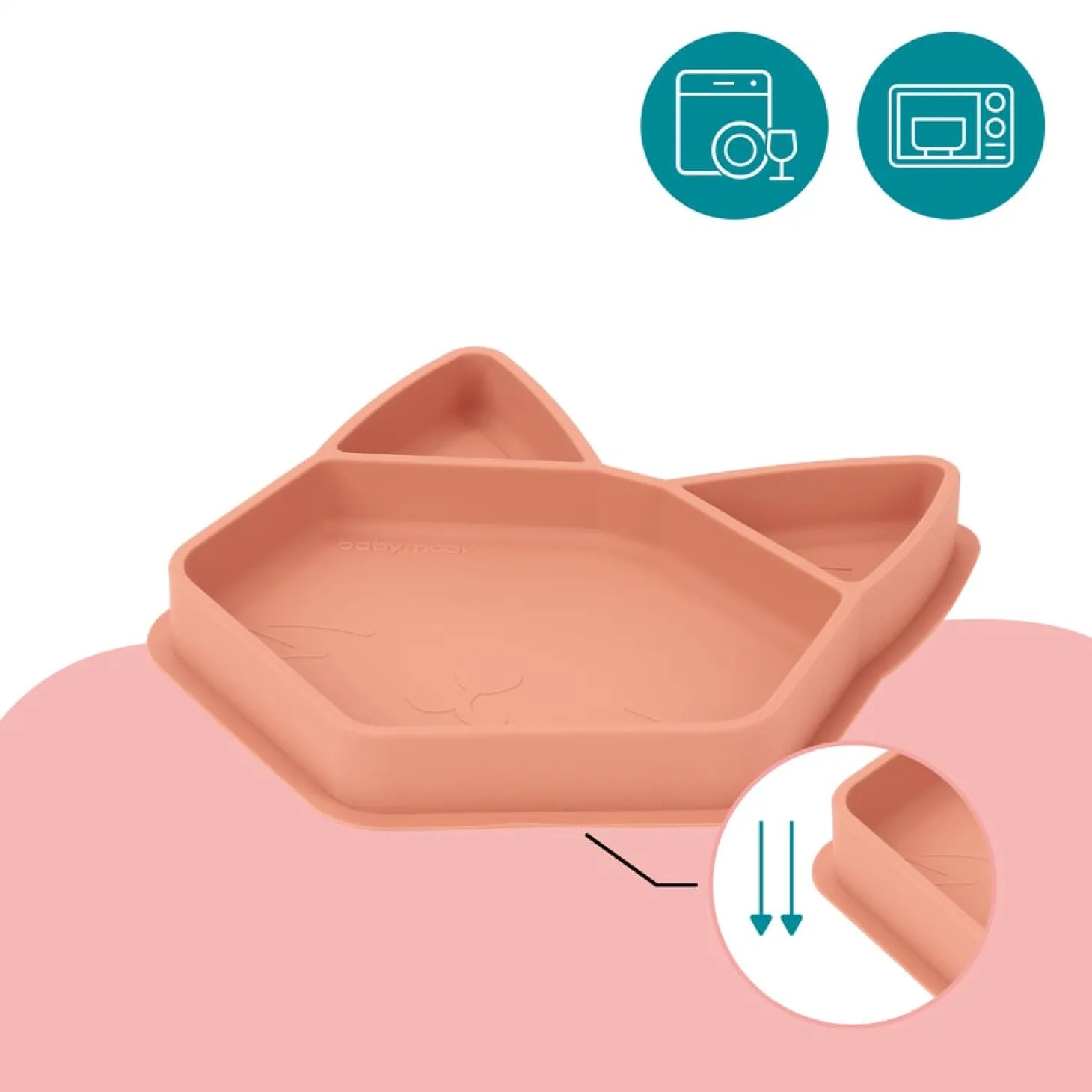 Babymoov Assiette Isy en silicone Orange