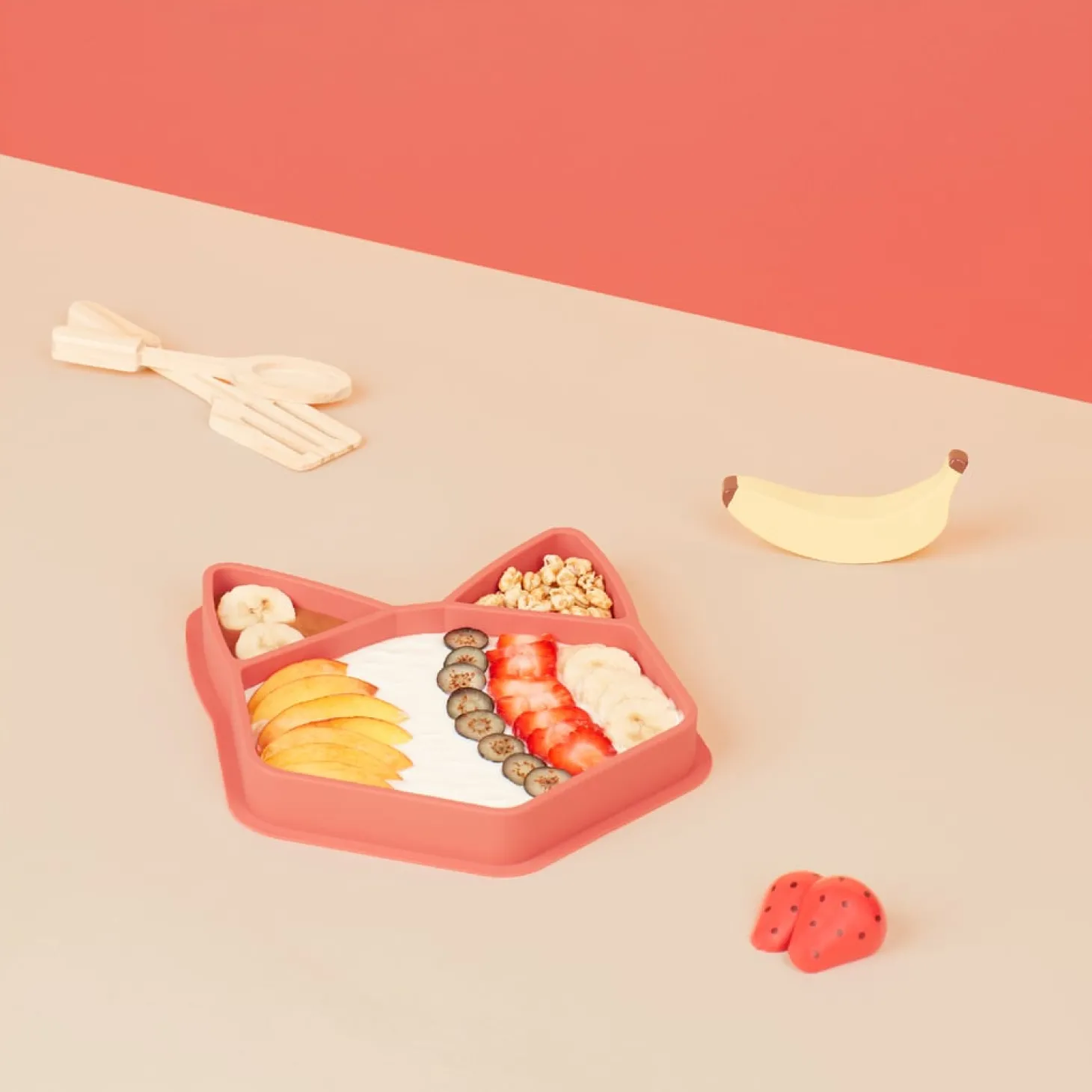 Babymoov Assiette Isy en silicone Orange
