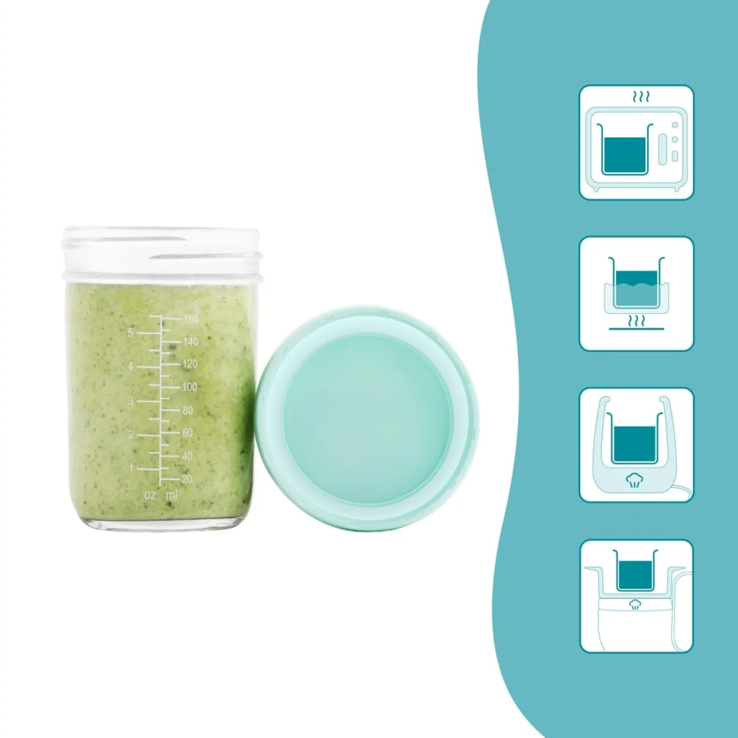 Babymoov 4 Babybols en verre Multicolore 220 ml