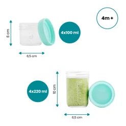 Babymoov 8 Babybols verre + livret recette Multicolore