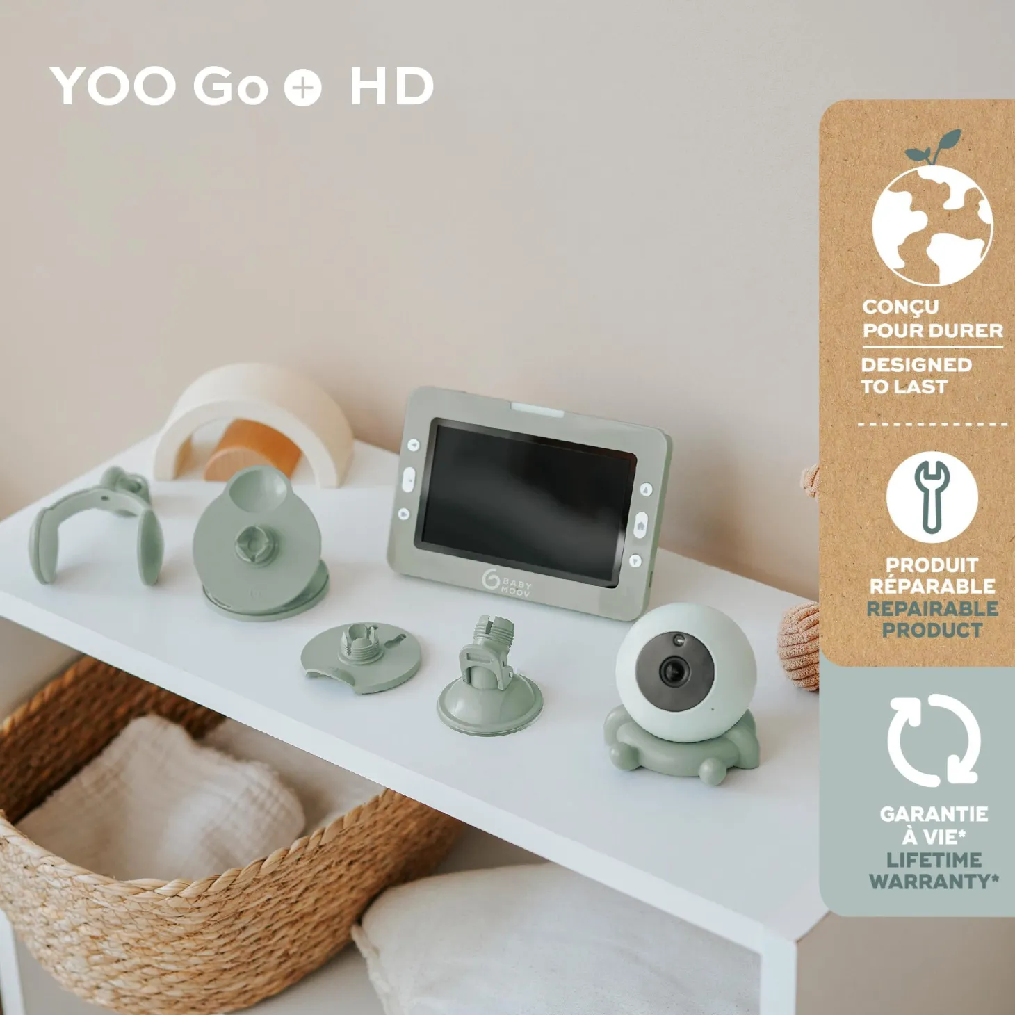 Babymoov Babyphone video yoo go+ hd Vert