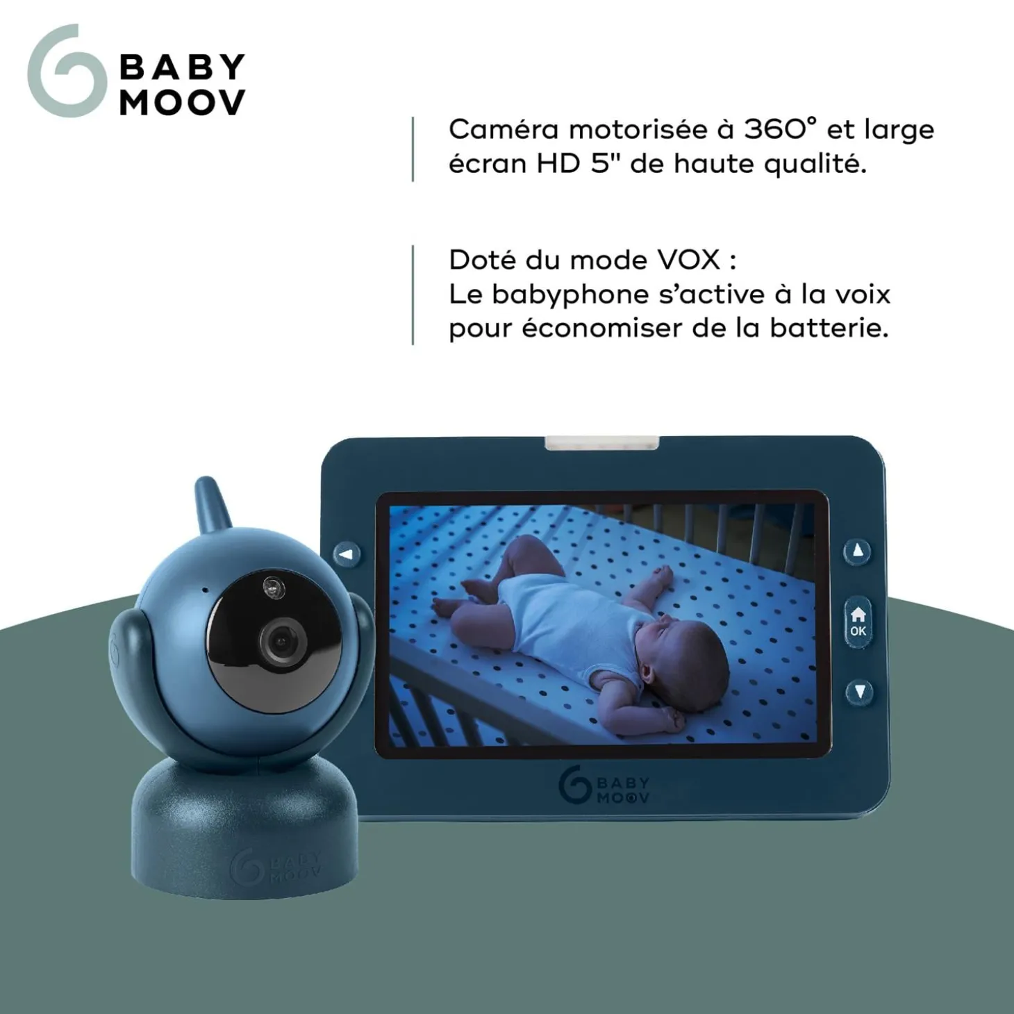 Babymoov Babyphone vidéo yoo master + hd Bleu