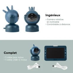 Babymoov Babyphone vidéo yoo master + hd Bleu