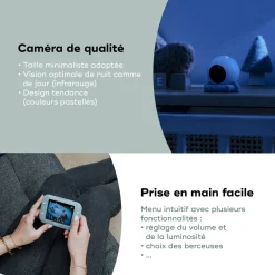 Babymoov                    Babyphone vidéo Yoo Roll    Bleu