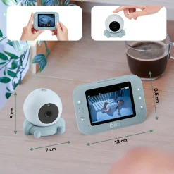 Babymoov                    Babyphone vidéo Yoo Roll    Bleu