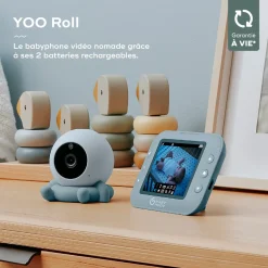 Babymoov                    Babyphone vidéo Yoo Roll    Bleu