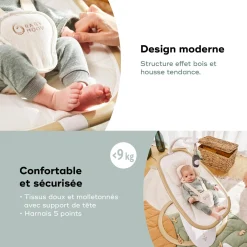 Babymoov Balancelle bébé Swoon Hoop Sand + adaptateur Blanc