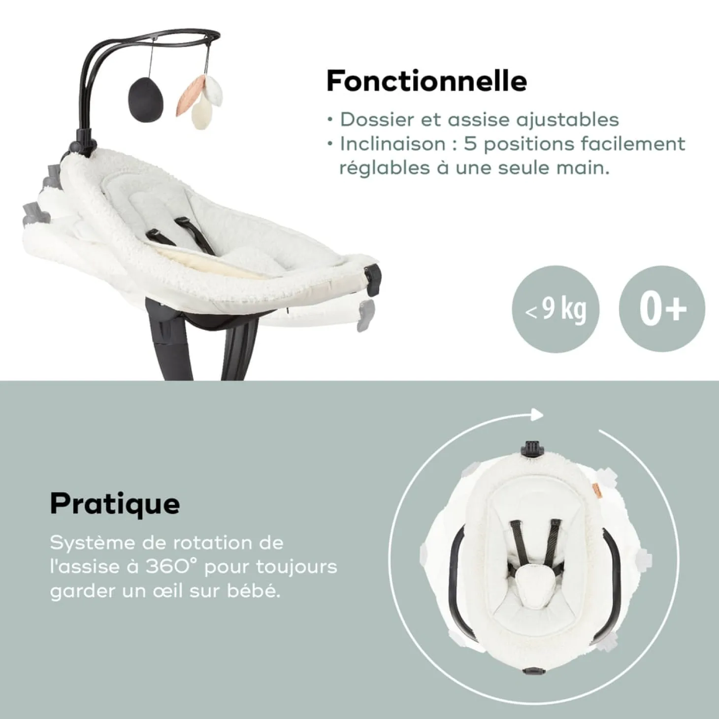 Babymoov Balancelle Swoon Evolution curl white